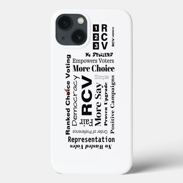 Ranked Choice Voting words Case-Mate Barely There iPhone Case (Back)
