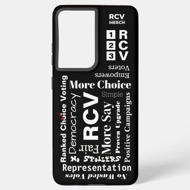 Ranked Choice Voting words Samsung Galaxy S21 Ultra Case (Back)