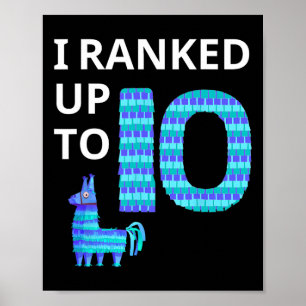 Ranked Up To 10 Birthday Video Game Llama Piñata B Poster