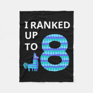 Ranked Up To 8 Birthday Video Game Llama Piñata Bi Fleece Blanket