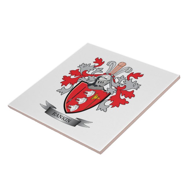 Rankin Family Crest Coat of Arms Tile (Side)
