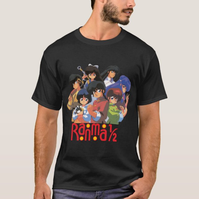Ranma Group With Logo  T-Shirt (Front)