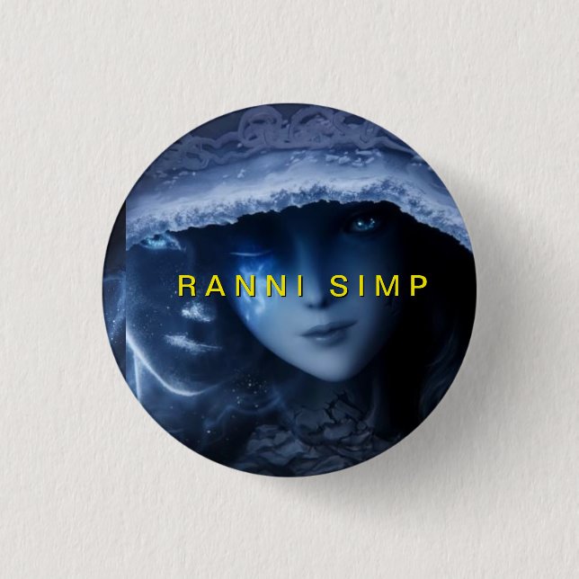 Ranni face from Elden ring, version RANNI SIMP 3 Cm Round Badge (Front)