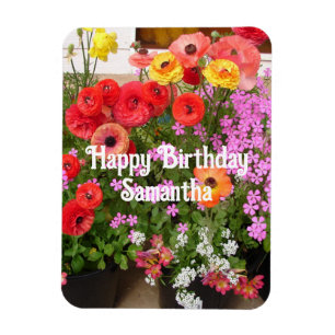 Rannunculus Spring Flower flowers Floral Birthday Magnet