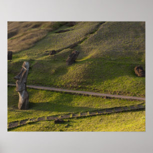 Rano Raraku, Rapa Nui, Easter Island, Chile Poster
