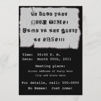 Ransom Note For Party Invitation