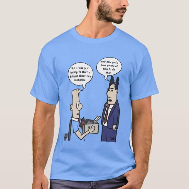 Rant Cartoon Men's Blue T-Shirt (Front)