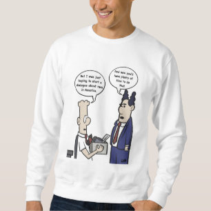 Rant Cartoon Men's Grey White Sweatshirt