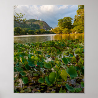 Ranthaliya Lake Kurunegala Sri Lanka Landscape Pho Poster