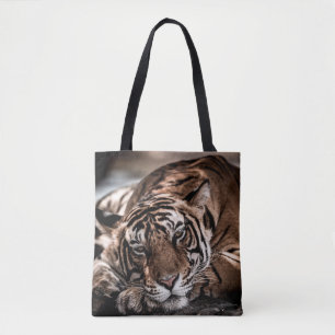 ranthambore wild male tiger Fine art image portrai Tote Bag
