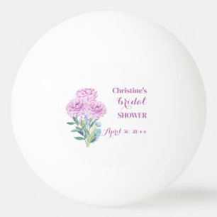Ranunculus & Anemones Customisable Bridal Shower  Ping Pong Ball