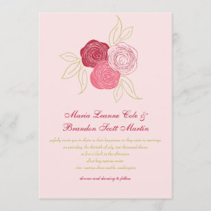 Ranunculus Bouquet Wedding Invitation