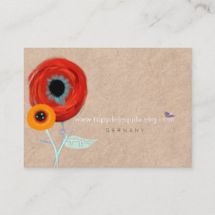 Ranunculus boutonniere Designer Business Card
