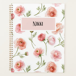 Ranunculus floral pattern design planner