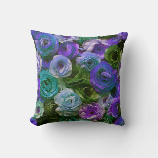 Ranunculus Flower Purple Flower Florist Shop Decor Cushion