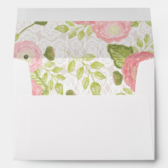 Ranunculus & Lace Spring Envelope (Back (Bottom))