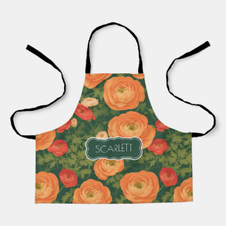 Ranunculus Mosaic Colourful Personalised Pattern Apron