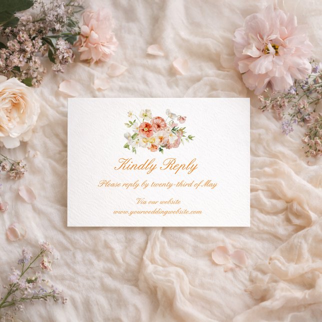 Ranunculus Summer Garden Online RSVP Enclosure Card (Creator Uploaded)