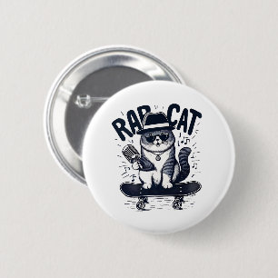 Rap Cat Harmony 6 Cm Round Badge