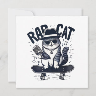 Rap Cat Harmony Invitation