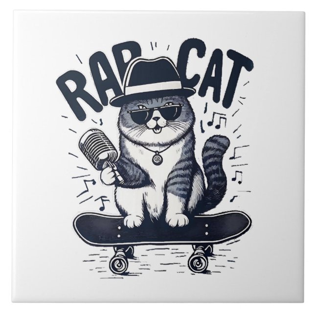 Rap Cat Harmony Tile (Front)