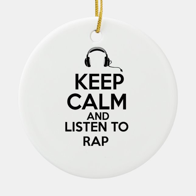 Rap design ceramic tree decoration (Front)