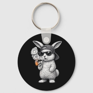 Rap Hip Hop Smoking Easter Bunny Cool Men Women Ur Key Ring