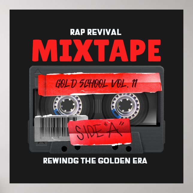 Rap Revival Golden Era Mixtape Poster (Front)