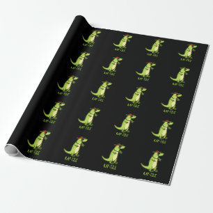 Rap-tile Funny Reptile Lizard Pun Dark BG Wrapping Paper