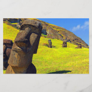 Rapa Nui Easter Island stylised paper sheet