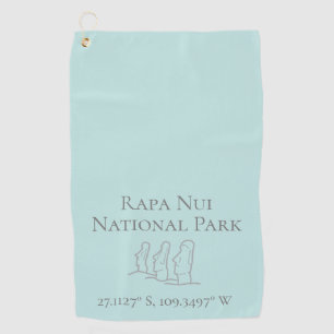 Rapa Nui Latitude & Longitude  Golf Towel