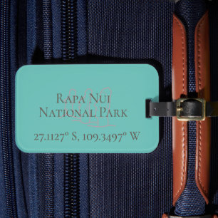 Rapa Nui Latitude & Longitude  Luggage Tag