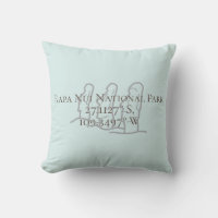 Rapa Nui Latitude & Longitude Throw Pillow