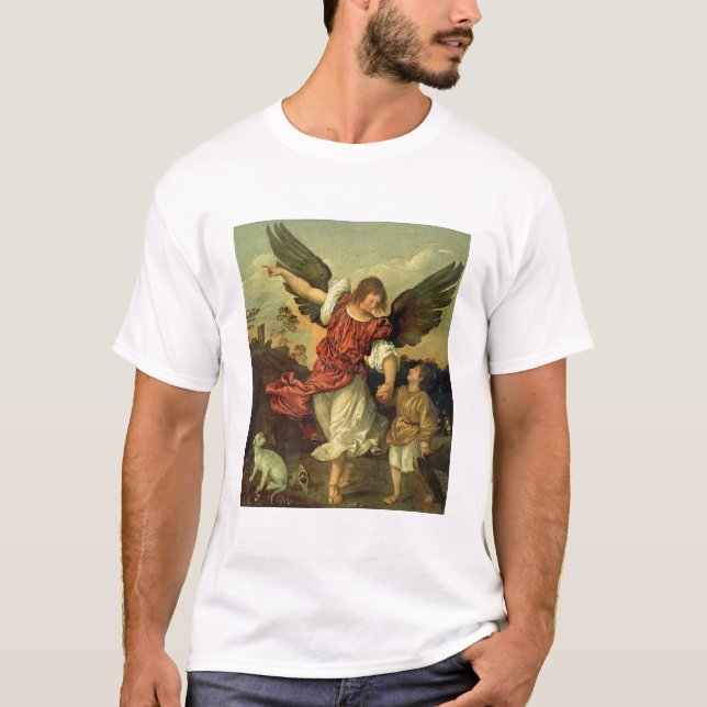 Raphael and Tobias, 1507-8 (oil on panel) T-Shirt (Front)