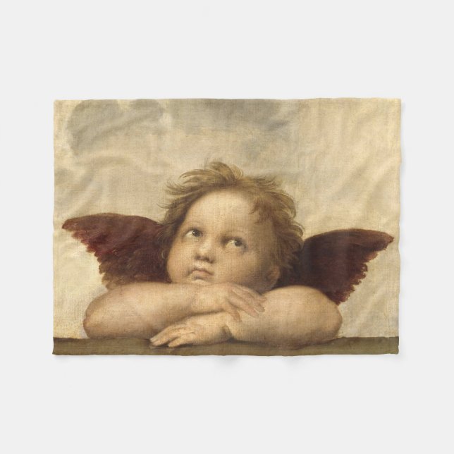 Raphael Angel 2 Fleece Blanket (Front (Horizontal))