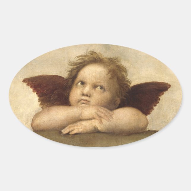 Raphael Angel 2 Oval Sticker (Front)