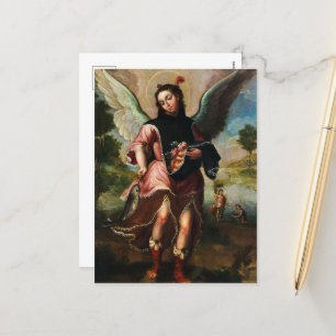 Raphael Archangel by José de Paez Holiday Postcard
