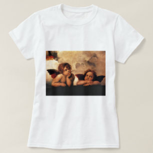 Raphael Cherubs Sistine Madonna 2 Angels T-Shirt