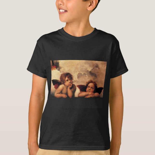 Raphael Cherubs Sistine Madonna 2 Angels T-Shirt (Front)