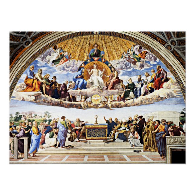 Raphael - Disputation of the Holy Sacrament Poster (Front)