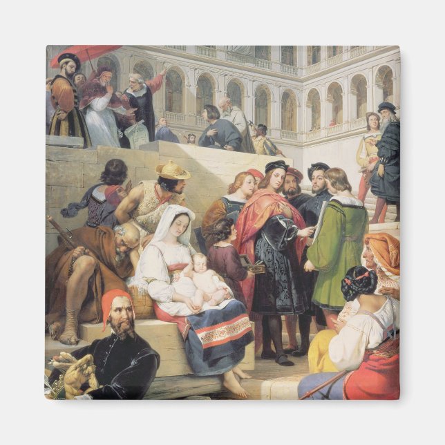 Raphael in the Vatican, 1832 (oil on canvas) Magnet (Front)