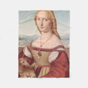 Raphael Lady and the Unicorn Classic fine art Fleece Blanket