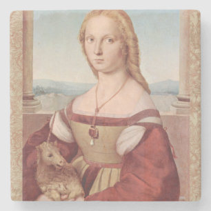 Raphael Lady and Unicorn Classic Stone Coaster