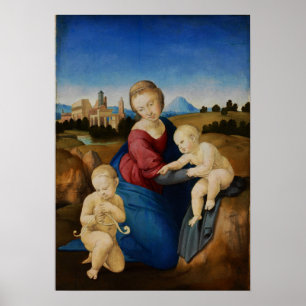 Raphael - Madonna And Child With Infant Saint John Poster