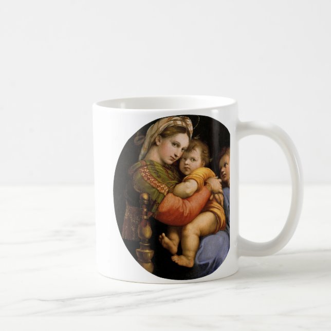 Raphael , Madonna della seggiola Coffee Mug (Right)