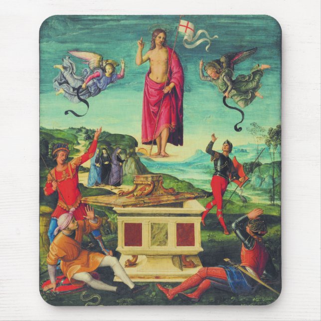 Raphael Resurrection Of Jesus Christ Art Mouse Pad (Front)