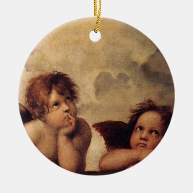 Raphael,Sistine Cherub Ceramic Tree Decoration (Front)