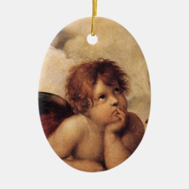 Raphael,Sistine Cherub Ceramic Tree Decoration (Front)