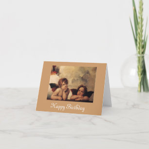Raphael,Sistine Cherub, Happy Birthday Card