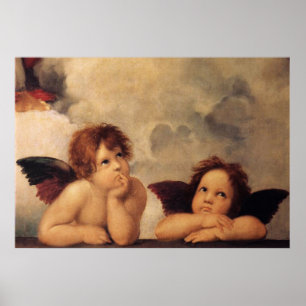 Raphael,Sistine Cherub Poster